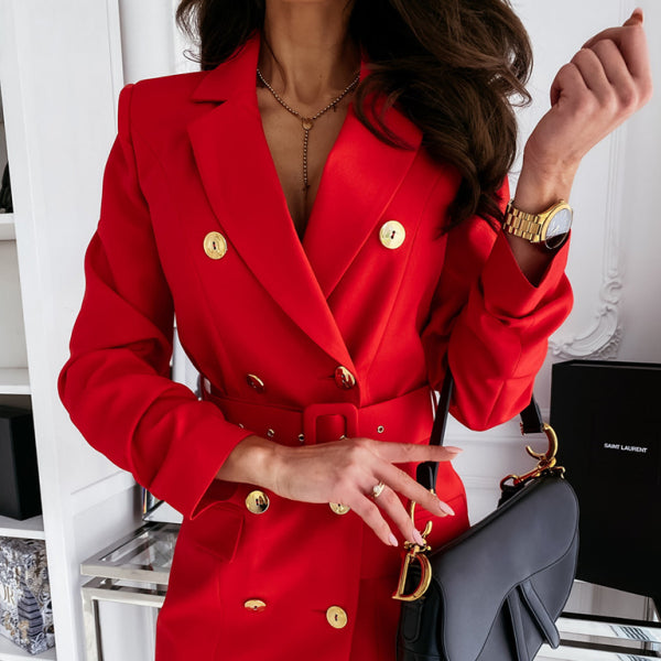 π₯ Chic Belted Blazer Dress Long Sleeve β Elegant & Stylish Outfit for Any Occasion π₯