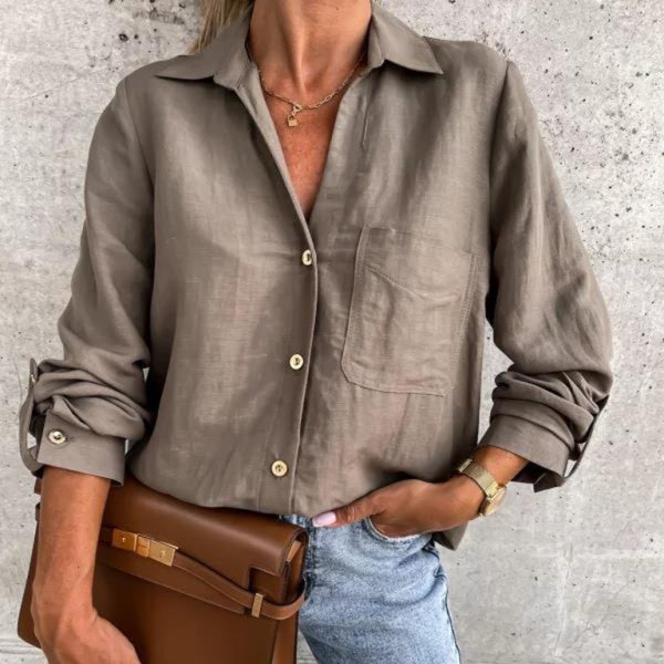 Chic V-Neck Lapel Shirt – Effortless Style for Any Occasion
