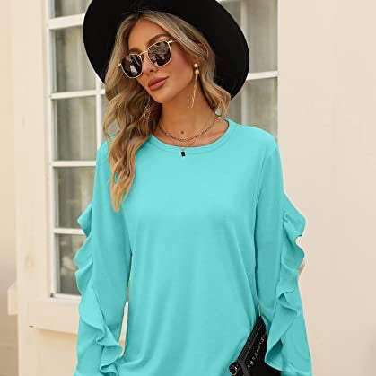 ποΈ Cozy Chic Round Neck Sweater Long Sleeve Knit Top β Perfect for Any Season β¨