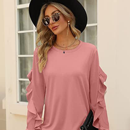ποΈ Cozy Chic Round Neck Sweater Long Sleeve Knit Top β Perfect for Any Season β¨
