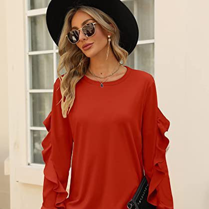 ποΈ Cozy Chic Round Neck Sweater Long Sleeve Knit Top β Perfect for Any Season β¨