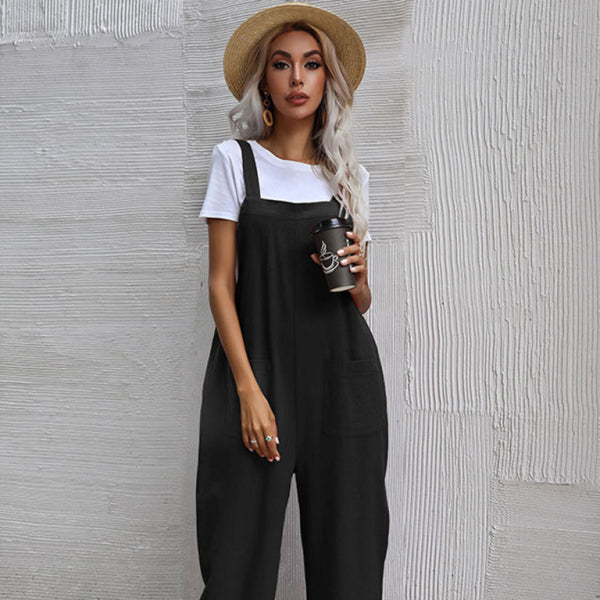 ποΈ Trendy Cotton Linen Overalls Womenβs Sleeveless Jumpsuit β Chic & Comfy for Everyday Wear βοΈ