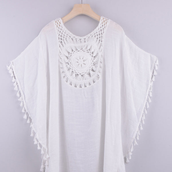 π€ Chic Off-Shoulder Tassel Bikini Cover-Up β Beachy & Bold Vibes π€