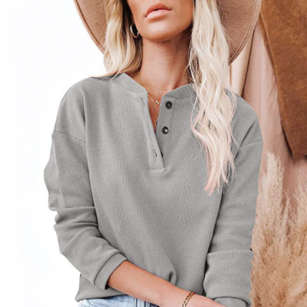 β¨ Chic V-Neck Long Sleeve Top β Casual & Comfy Must-Have β¨