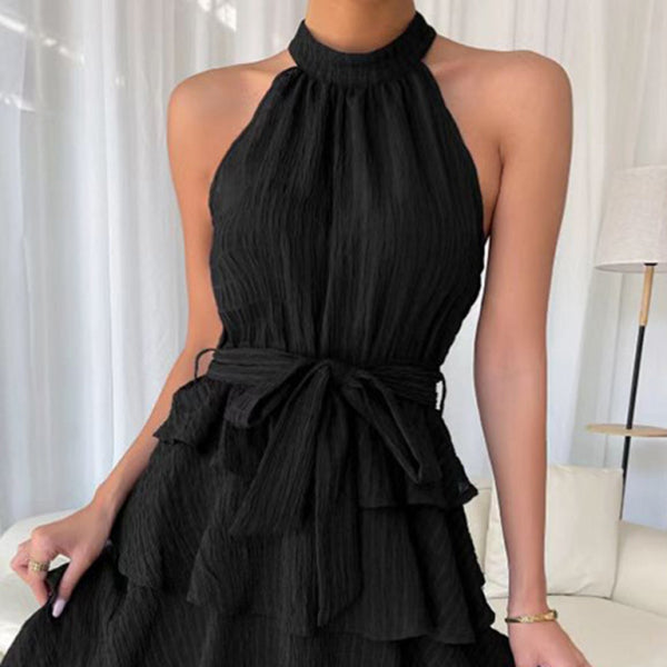 β¨ Flowy Sleeveless Ruffle Dress β Chic & Stylish Pleated Summer Look β¨