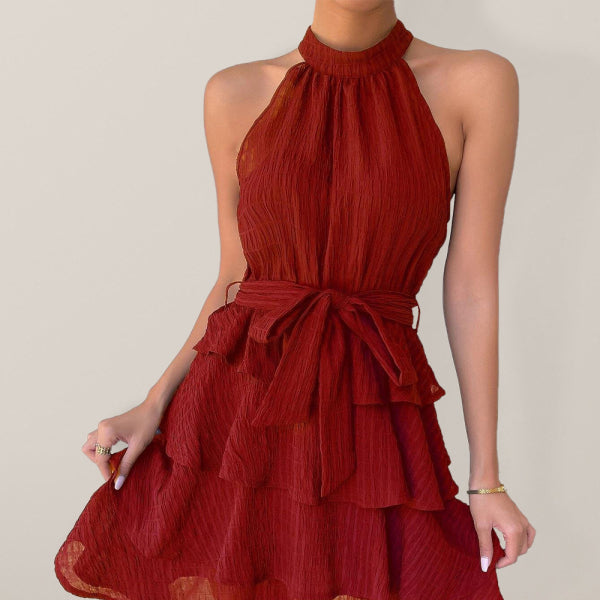 β¨ Flowy Sleeveless Ruffle Dress β Chic & Stylish Pleated Summer Look β¨