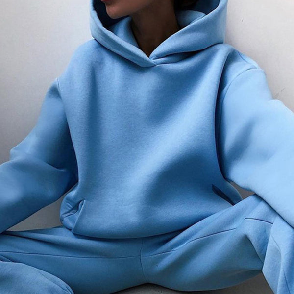 ποΈ Cozy Chic 2-Piece Lounge Set β Hooded Sweatshirt & Joggers for All Seasons β¨