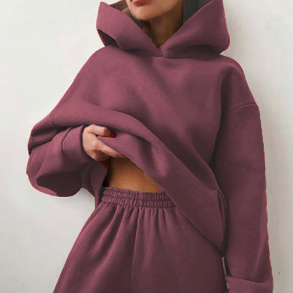 ποΈ Cozy Chic 2-Piece Lounge Set β Hooded Sweatshirt & Joggers for All Seasons β¨