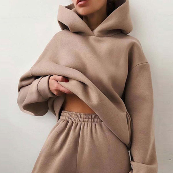 ποΈ Cozy Chic 2-Piece Lounge Set β Hooded Sweatshirt & Joggers for All Seasons β¨