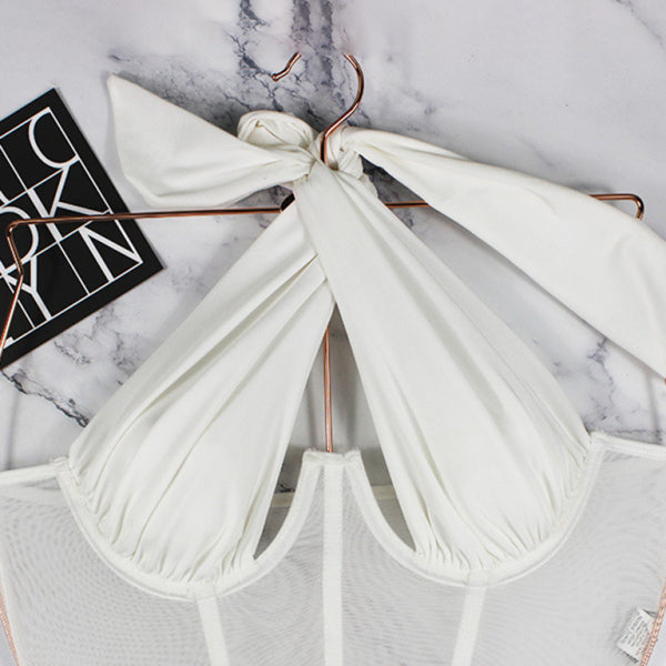 🔥 Sexy Mesh Strap Tube Top – Sultry & Stylish Lingerie Must-Have 💕