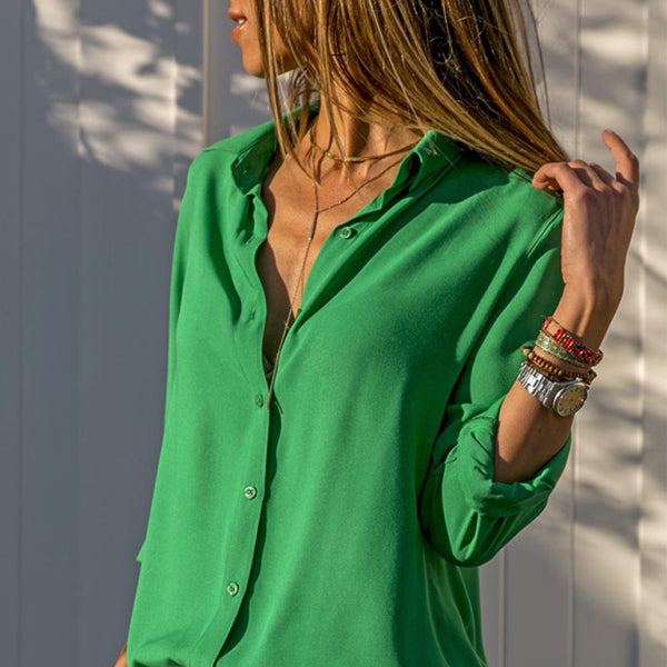 🛍️ Chic Lapel Collar Blouse – Stylish, Lightweight & Perfect for Any Occasion ✨