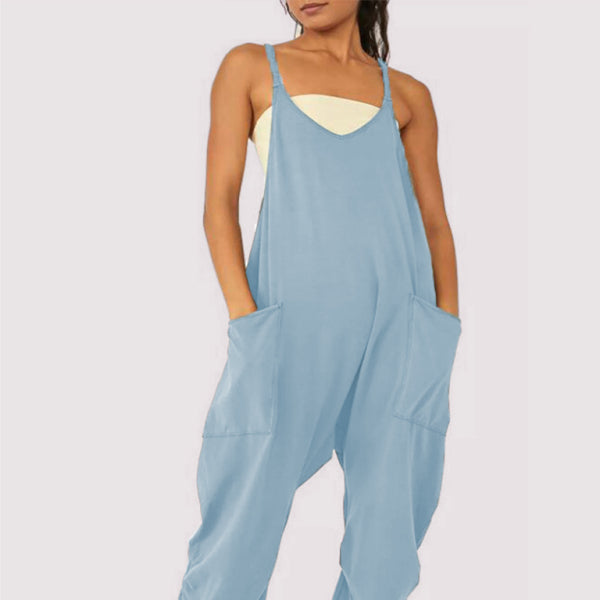 β¨ Chic & Comfy V-Neck Jumpsuit with Pockets β Perfect for Everyday & Vacation β¨
