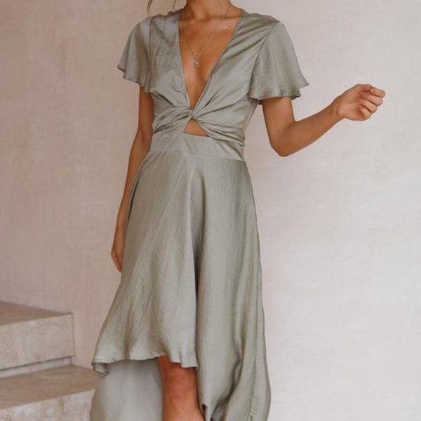 🦋 Flowy V-Neck Summer Dress – Chic, Sexy & Effortless Outfit Vibes ☀️