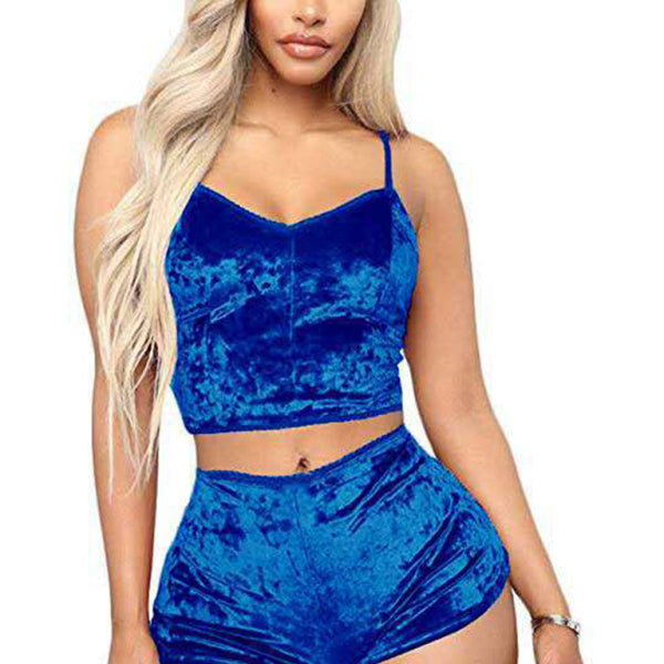 π€ Velvet V-Neck Lingerie Set β Sexy & Comfy Two-Piece Sleepwear π«