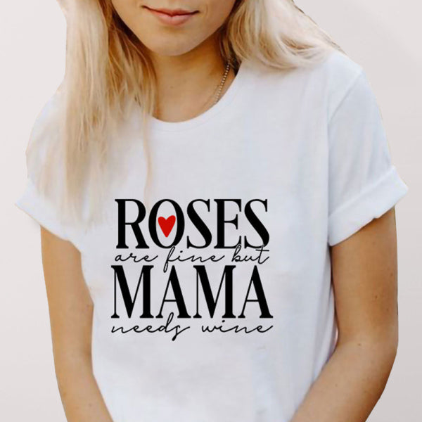 🍷 Cute Mama Wine T-Shirt – Funny Graphic Tee for Women Casual Fit 👕