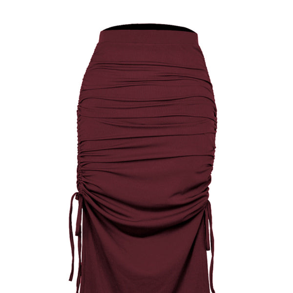 Chic Knitted High Waist Slit Skirt – stylish & Stylish for Any Occasion