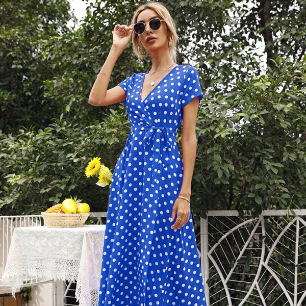 ✨ Polka Dot Slit Dress – Chic, Flirty, and Perfect for Any Occasion ✨