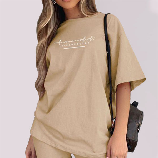 π₯ Trendy Letter Print Two-Piece Set β Casual, Chic & Comfy Outfit π