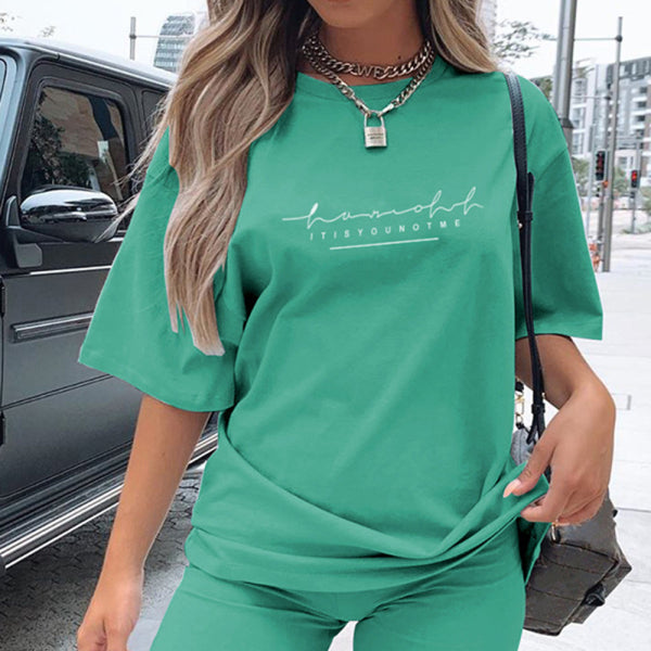 π₯ Trendy Letter Print Two-Piece Set β Casual, Chic & Comfy Outfit π