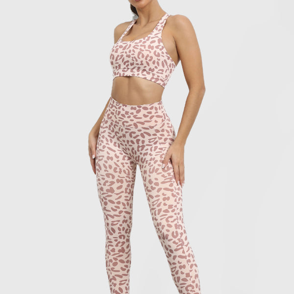 π€ Leopard Print High-Waist Sports Set β Peach Lift & Snatched Fit π€