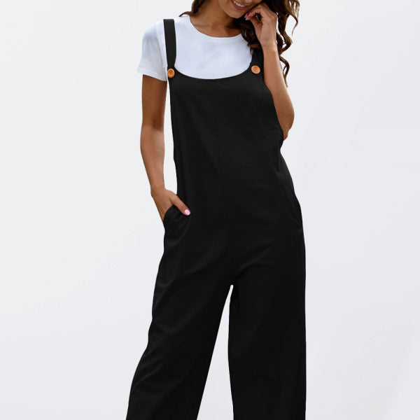 🛍️ Retro Chic Women's Woven Overalls – Casual, Comfy & Stylish Must-Have 🌿