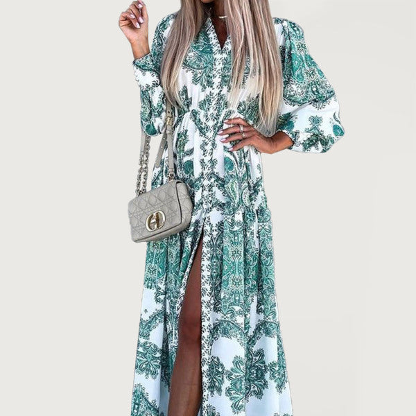 ποΈ Vintage Boho Long Sleeve Vacation Dress β Chic & Flowy Must-Have βοΈ