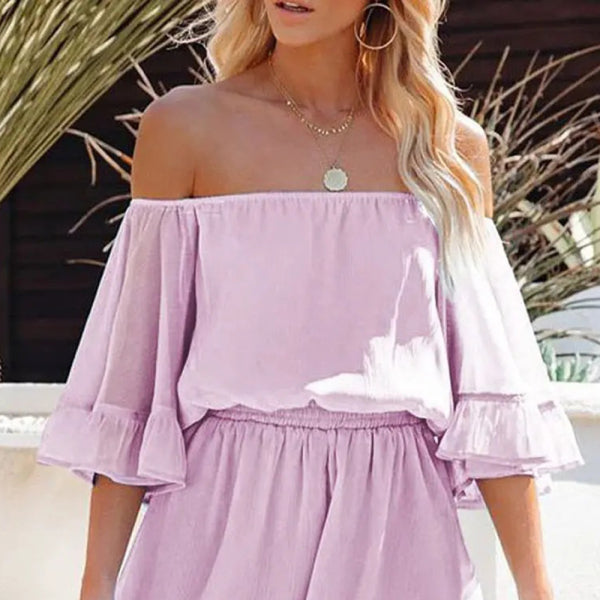 ✨ Chic One-Shoulder Chiffon Jumpsuit – Flowy, Stylish & Perfect for Summer ✨