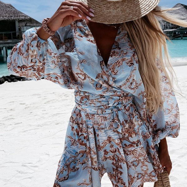 πΈ Floral Long Sleeve V-Neck Jumpsuit β Chic & Trendy Romper for Every Occasion πΈ