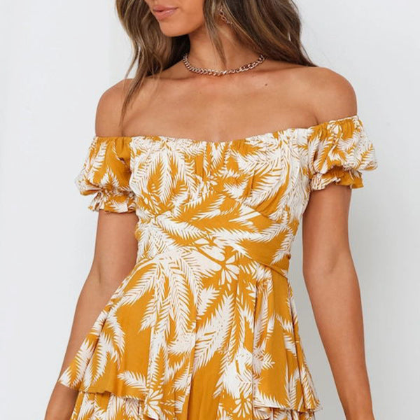 👗 Chic One-Shoulder Floral Jumpsuit - Trendy & Elegant Romper for Any Occasion ✨