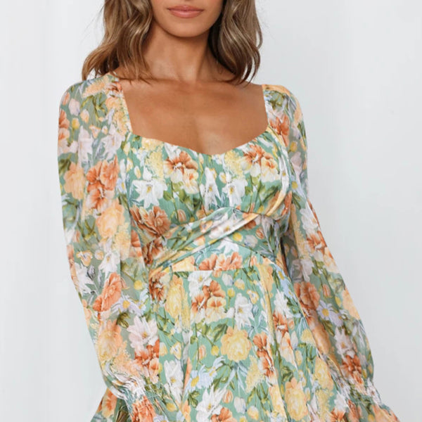 πΈ Chic Floral Off-Shoulder Jumpsuit β Long Sleeve, High Waist & Stylish Fit πΈ