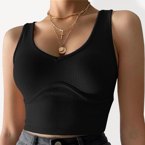 π€ Chic & Comfy V-Neck Knit Tank Top β Stretchy, Stylish & Perfect for Any Occasion β¨