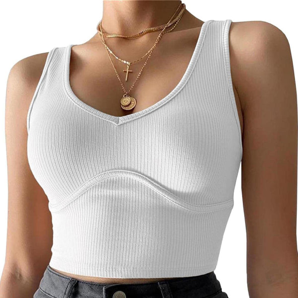 π€ Chic & Comfy V-Neck Knit Tank Top β Stretchy, Stylish & Perfect for Any Occasion β¨