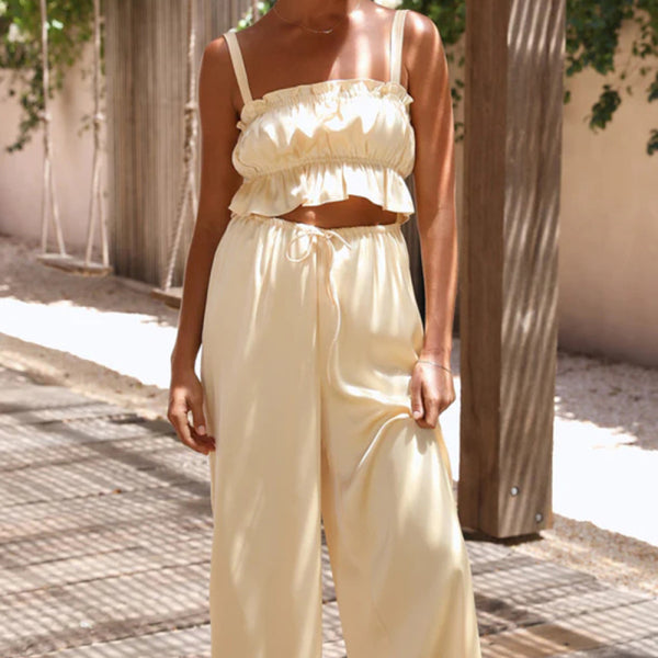 β¨ Chic Wide-Leg Pants Set for Women β Stylish Spring Summer Outfit β¨