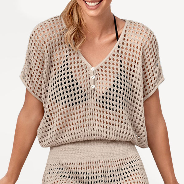 π©· Sexy Knit Sheer Cover-Up Dress β Beach Ready & Trendy π©·