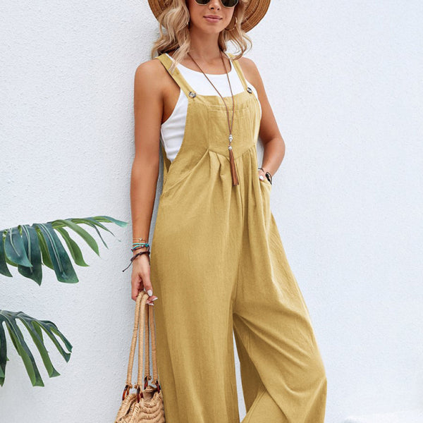 🛍️ Cozy & Chic Women's Solid Casual Overalls – Perfect for Any Outfit ✨