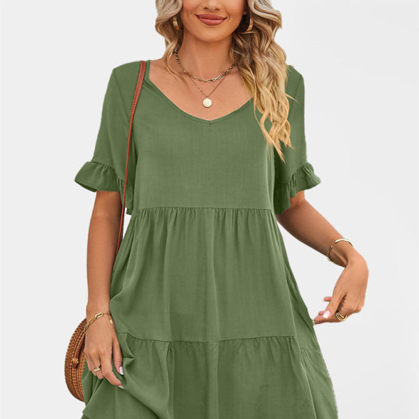 β¨ Flowy V-Neck Babydoll Dress β Lightweight Summer Must-Have βοΈ