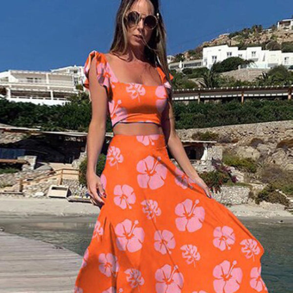 β¨ Chic Floral Two-Piece Skirt Set β Trendy, Stylish & Sexy for Spring πΈβ¨