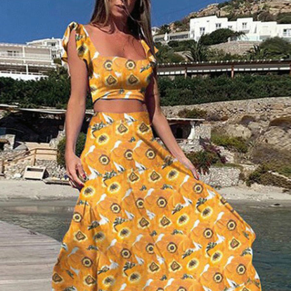 β¨ Chic Floral Two-Piece Skirt Set β Trendy, Stylish & Sexy for Spring πΈβ¨