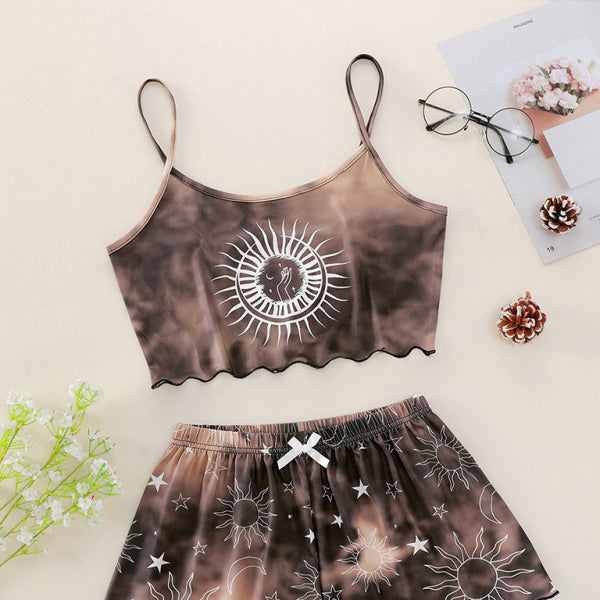 π¦ Trendy Tie-Dye Camisole & Shorts Set β Cozy & Stylish Loungewear for Women β¨