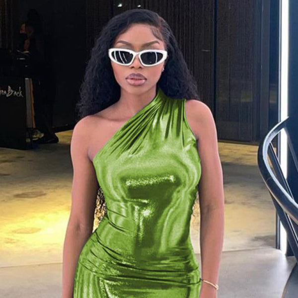 🔥 Slay All Day | Sexy One-Shoulder Bodycon Mini Dress – Chic & Flirty Look 🔥