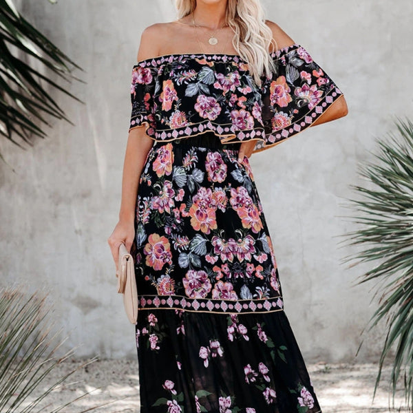 ✨ One-Shoulder Printed Maxi Dress – Flowy, Chic, and Perfect for Summer ☀️💃