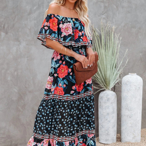✨ One-Shoulder Printed Maxi Dress – Flowy, Chic, and Perfect for Summer ☀️💃