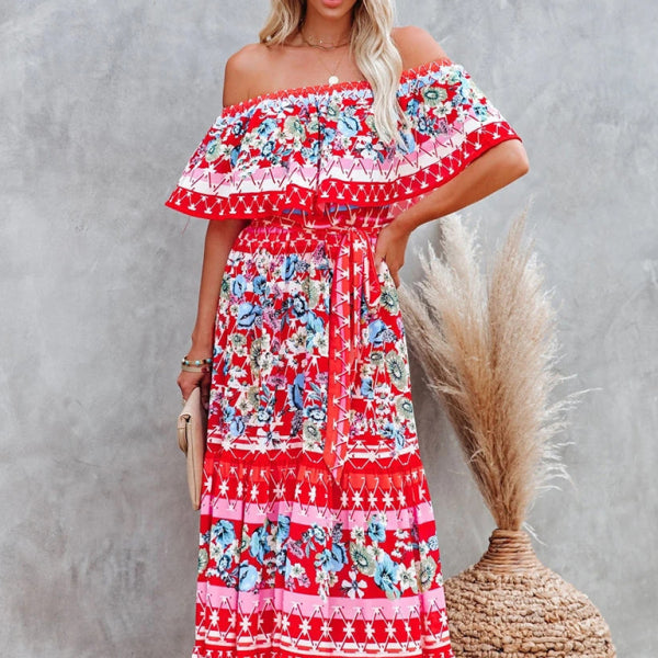 ✨ One-Shoulder Printed Maxi Dress – Flowy, Chic, and Perfect for Summer ☀️💃