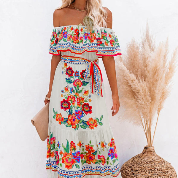 ✨ One-Shoulder Printed Maxi Dress – Flowy, Chic, and Perfect for Summer ☀️💃