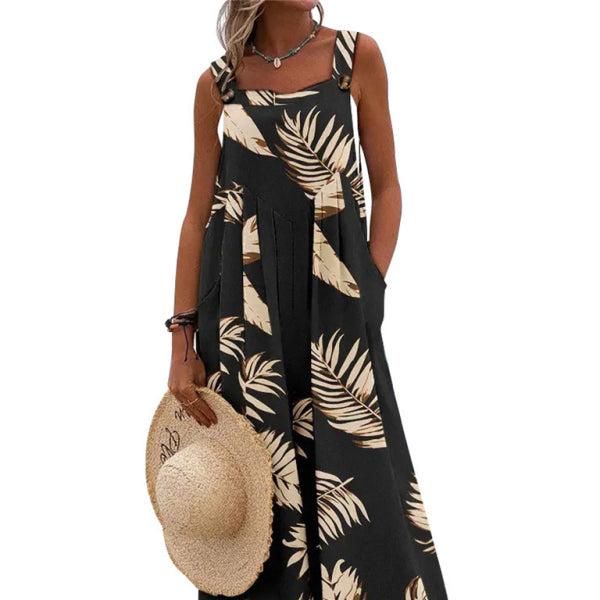 ✨ Chic Printed Sleeveless Jumpsuit Wide Leg Pants for Women – Boho Vibes All Day ✨