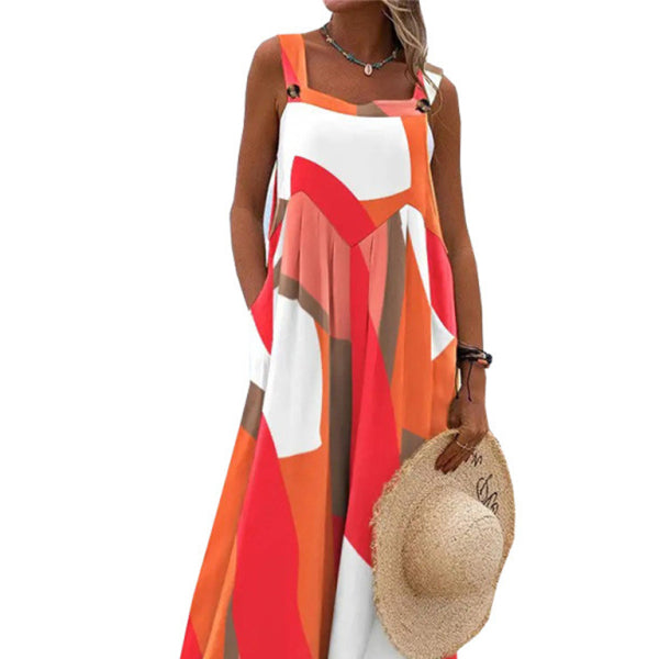 ✨ Chic Printed Sleeveless Jumpsuit Wide Leg Pants for Women – Boho Vibes All Day ✨