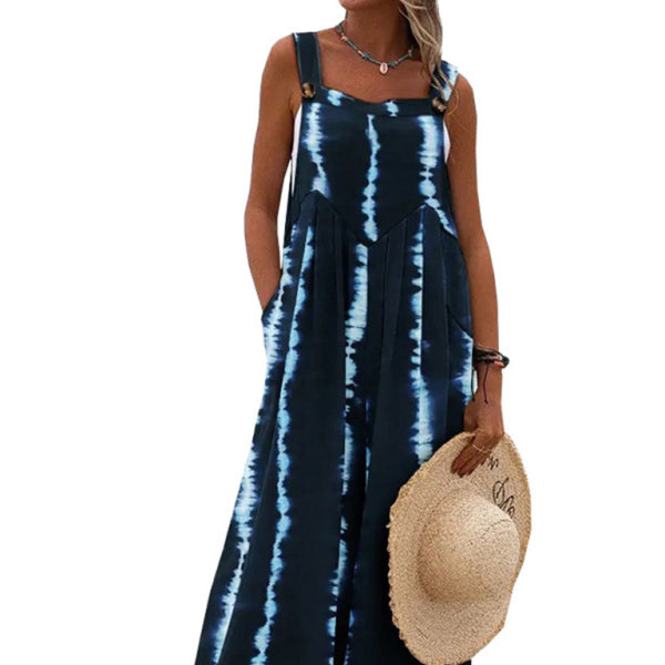 ✨ Chic Printed Sleeveless Jumpsuit Wide Leg Pants for Women – Boho Vibes All Day ✨