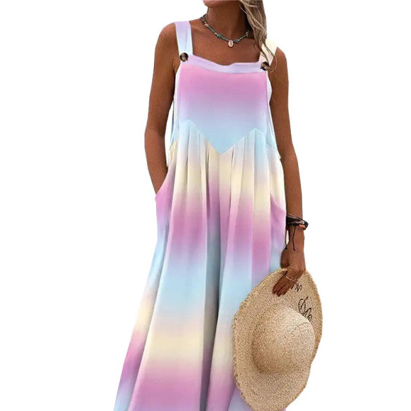 ✨ Chic Printed Sleeveless Jumpsuit Wide Leg Pants for Women – Boho Vibes All Day ✨