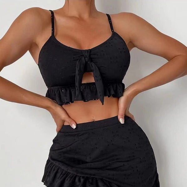 🩷 Stylish 3 Piece Swimsuit Set Hip Skirt Bikini – Trendy & Flattering Swimwear 🩷