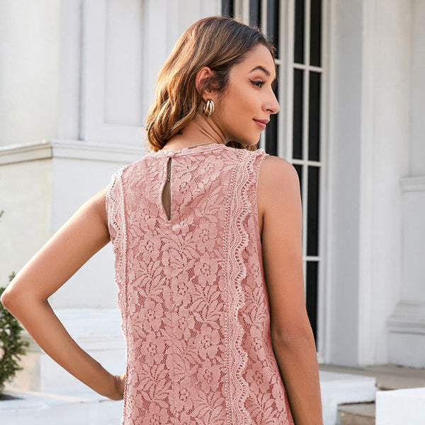 π€ Chic Lace Knit Vest Sleeveless Sexy Top β Perfect for Summer β¨